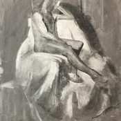 Life drawing in charcoal