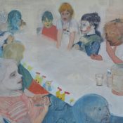 Oil Painting of children's birthday party